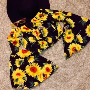 Sunflower Off The Shoulder Crop Top